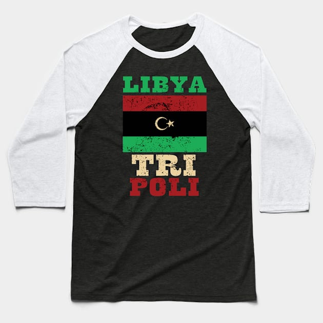 Flag of Libya Baseball T-Shirt by KewaleeTee